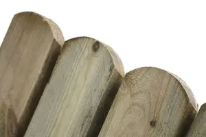 Wooden Picket Log Edging Garden Border Fencing Lawn Path Pack of 4