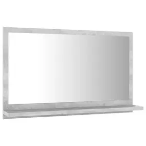 Dorlene Framed Wall Mounted Bathroom Mirror Concrete Grey / 60 cm