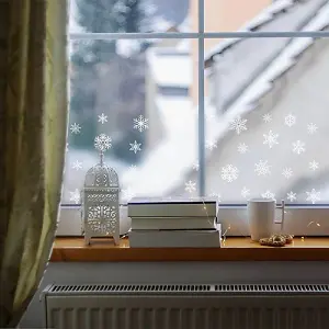 d-c-fix Snowflakes Premium Static Cling Christmas Window Film Border for Décor 1.5m(L) 20cm(W)