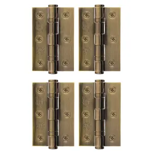 AFIT Florentine Bronze Door Hinges - 3 Inch / 76mm  Internal Fire Door Hinges - 2 Pairs