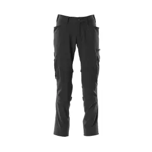 Mascot Accelerate Stretch Trousers with Kneepad Pockets - Black   (32.5) (Leg Length - Regular)