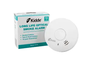 Kidde 10Y29 Optical Smoke Alarm with Sealed 10 Year Lithium Battery