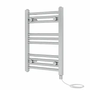 Rinse Bathrooms 200W Electric Heated Warming Towel Rail Bathroom Radiator Chrome - 600x400mm