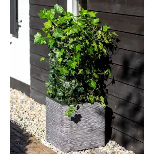 Capi Planter Nature Rib Square 50 x 50 cm Anthracite