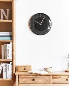 Beliani Traditional Wall Clock DAROCA Black