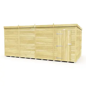 DIY Sheds 16x8 Pent Shed - Single Door Without Windows