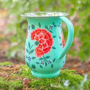 BillyCan Hand-Painted Picnic Water Jug - 1.7L - Peony