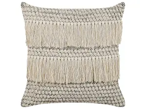 Throw Cushion IRESINE Cotton 45 x 45 cm Geometric Beige