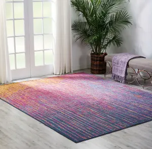 MultiColoured Luxurious Modern Abstract Dining Room Rug-160cm X 221cm