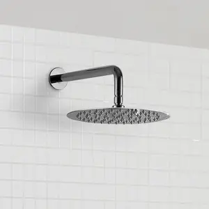 Calla Concealed Slim Overhead Shower Head 3 Dial Thermostatic Valve And Pencil Handset