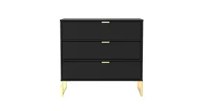 Madrid 3 Drawer Chest in Black Ash (Ready Assembled)