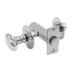 EAI - Bathroom Oval Thumb Turn & Release c/w Mortice Rack Bolt  - Polished Chrome