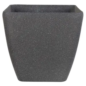 Set of 2 Plant Pots 42 x 42 x 42 cm Grey ZELI