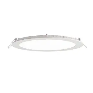 Luminosa Siriodisc Integrated LED Recessed Light Panel Matt White, Frosted Acrylic