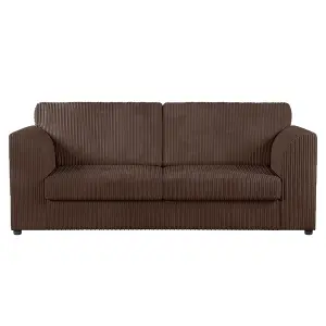 Luxor Jumbo Cord Fabric 3 Seater Sofa - Fullback Chocolate