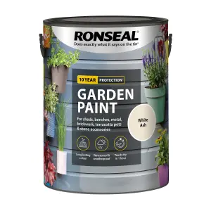 Ronseal Garden Paint - Cool White Ash - 5 Litre