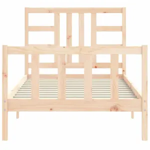 Berkfield Bed Frame with Headboard 90x200 cm Solid Wood