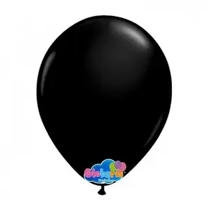 Globos Latex Plain Balloons (Pack of 100) Black (5in)