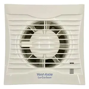 Vent Axia 441625 Lo-Carbon Silhouette 100T Axial Extractor Fan 100 mm / 4 Inch (Timer Model)