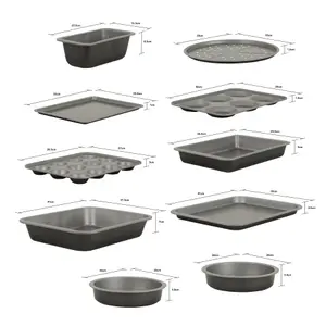 Wham Baker & Salt 10 Piece Large Family Bakeware Set Silver