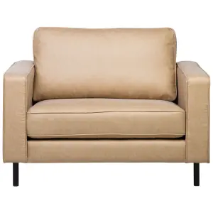 Armchair SAVALEN Faux Leather Beige