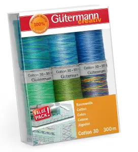 TSET COTTON 30 PK6 - Thread Set: Cotton No.30: 6 x 300m: 3 - Gutermann