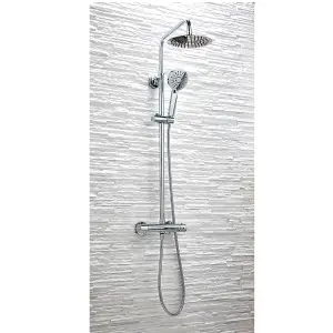 Williams Round Dual Head Thermostatic Shower - Fixed Head & Adjustable Hand Set