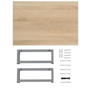 Berkfield Bathroom Wall Shelf for Basin Oak 60x40x16.3 cm