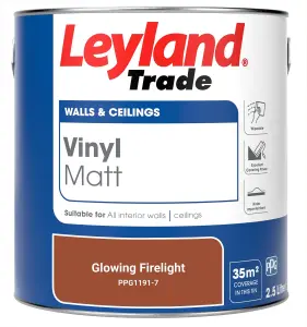 Leyland Trade Vinyl Matt Walls & Ceilings Emulsion Paint Glowing Firelight (PPG1191-7) 2.5L