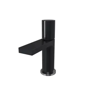 Nes Home Arte Handleless Futuristic Matt Black Basin Mixer Tap Deck Mounted Brass Core