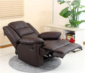 Manual Leather Match Manual Recliner Brayden Studio Upholstery Colour: Brown