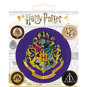 Harry Potter Hogwarts Stickers (Pack of 5) Multicoloured (One Size)