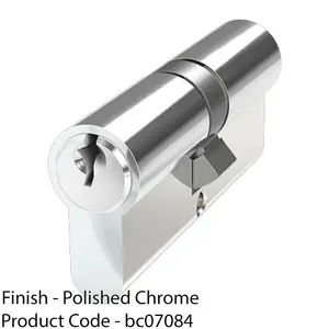 Chrome EURO Profile 6 Pin Double Cylinder 45/55mm - Front Door Security Lock