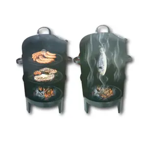 3 in 1 BBQ Charcoal Smoker and Grill (Set of 5)