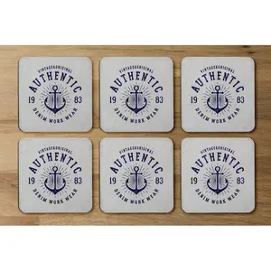 Square 6 Piece Coaster Set (Set of 6)