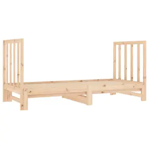 Berkfield Pull-out Day Bed 2x(90x190) cm Solid Wood Pine