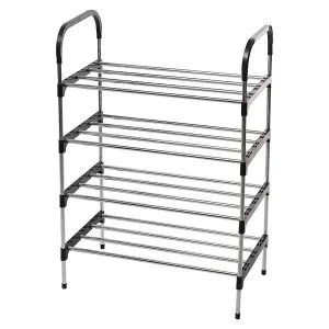 4 Tiers Shoe Rack Shoe Storage Organizer Space Saving Storage Shelf