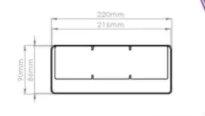 Verplas 220mm x 90mm to 204mm x 60mm Air Brick Reducer White Rigid Duct