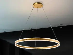 Luminosa Helia Integrated LED Ceiling Pendant Gold