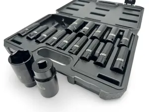 Autojack Impact Socket Set 1/2" Sq Drive Deep Metric 16 Piece