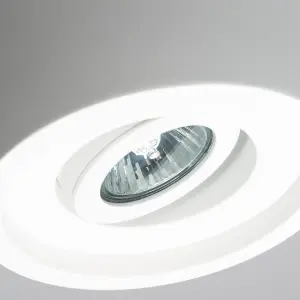 Litecraft Keen White Paintable Tiltable Ceiling Downlight