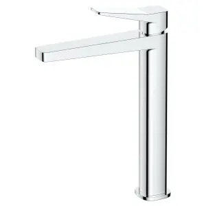 RAK Petit Tall Polished Chrome Modern Basin Tap Solid Brass