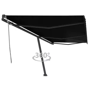 Berkfield Freestanding Manual Retractable Awning 600x300 cm Anthracite