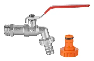 Invena 3/4 Inch Garden Tap Water Lever Type Valve Hazelock Connection