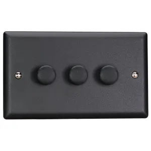 Varilight 3-Gang 2-Way 3x120W V-Pro LED Dimmer Matt Black