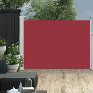 Berkfield Patio Retractable Side Awning 120x500 cm Red