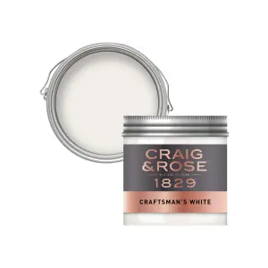 Craig & Rose 1829 Craftsman's White Chalky Emulsion paint, 50ml