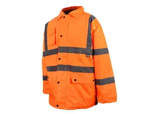 Scan Hi-Vis Motorway Safety Jacket in Orange - Size L for Ultimate Protection