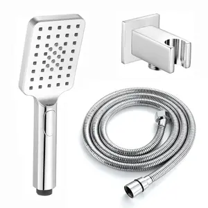 ENKI Contemporary Chrome Square 3-Function Hand Shower Kit EO020