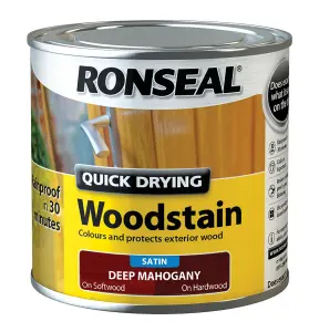 Ronseal Deep mahogany Satin Wood stain, 250ml